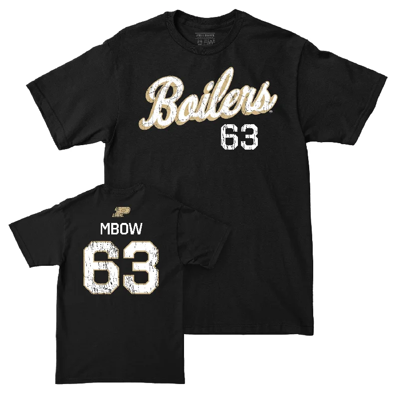 Football Jerseys For Fundraising Campaigns-Football Black Script Tee - Marcus Mbow | #63