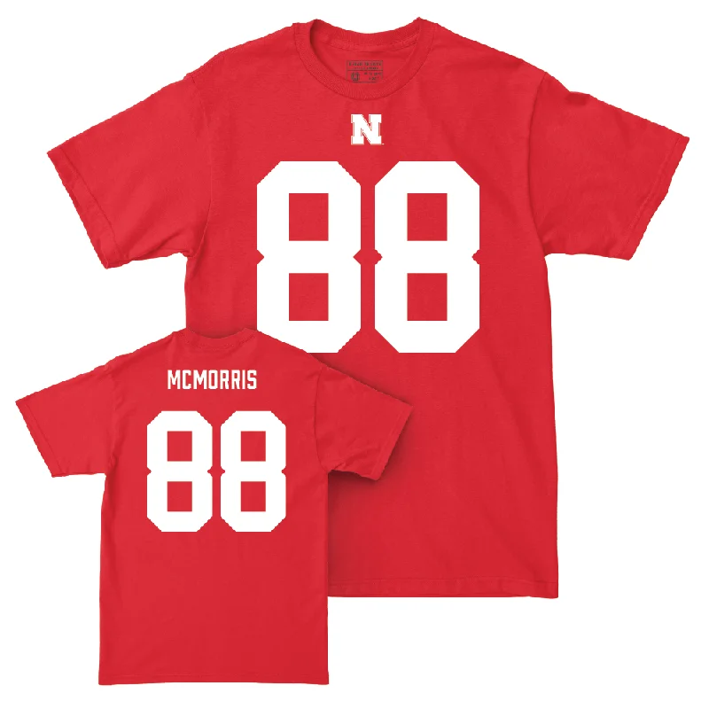 Football Jerseys For Custom Team Wear-Nebraska Football Red Shirsey Tee  - Isaiah McMorris