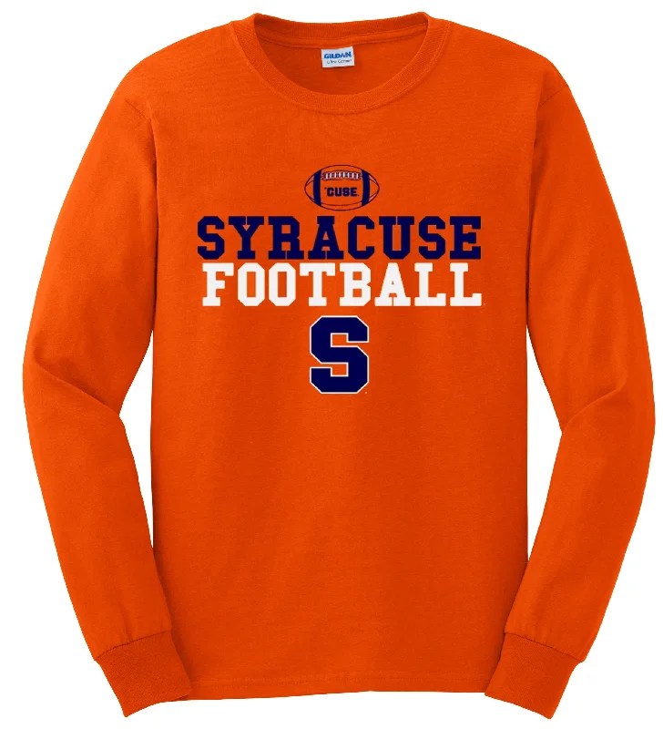 Personalized Football Jerseys For Schools-'Cuse Football Long Sleeve