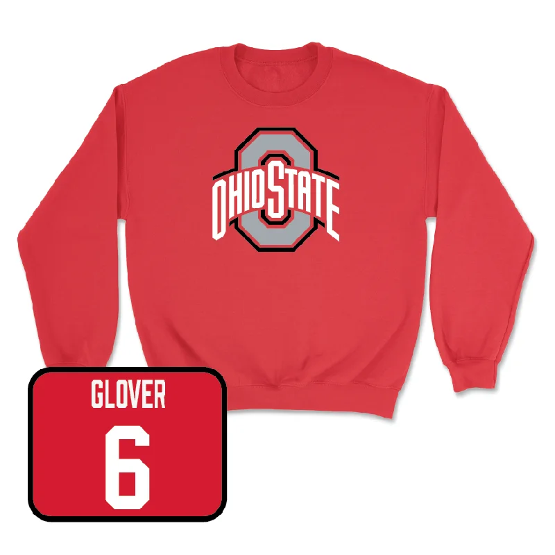 Personalized Basketball Jerseys For Community Teams-Red Men's Basketball Team Crew - Ques Glover