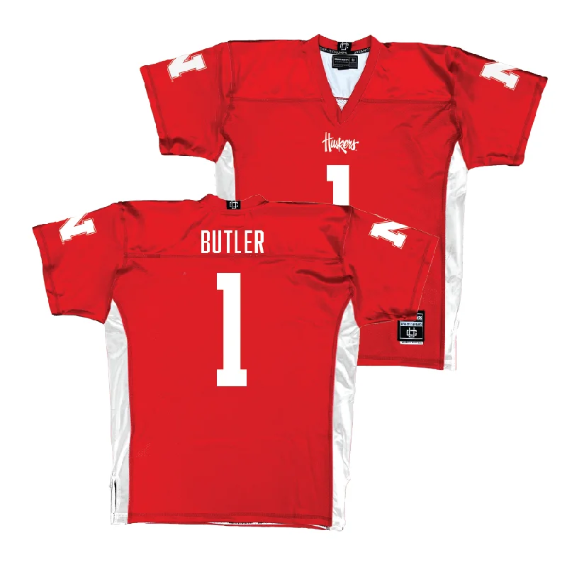 Custom Football Jerseys For Competitive Sports-Red Nebraska Football Jersey  - Jimari Butler