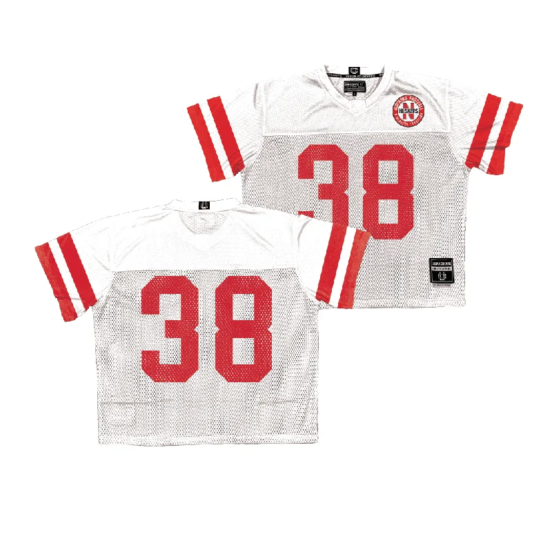 Football Jerseys With Embroidered Player Numbers-Nebraska Throwback Football Jersey - Cooper Wilson