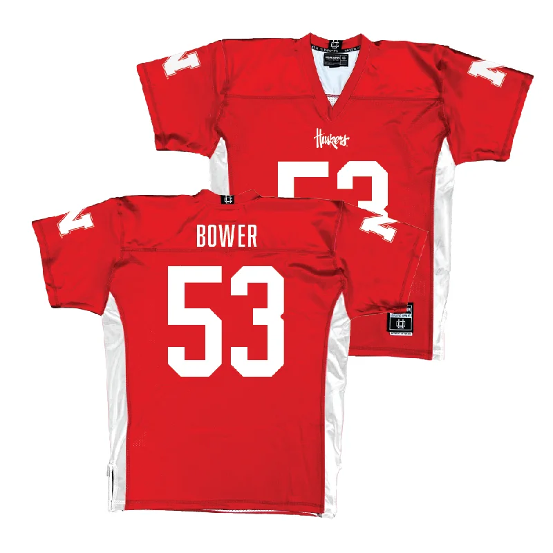 Custom Football Jerseys For High School Teams-Red Nebraska Football Jersey - Jacob Bower