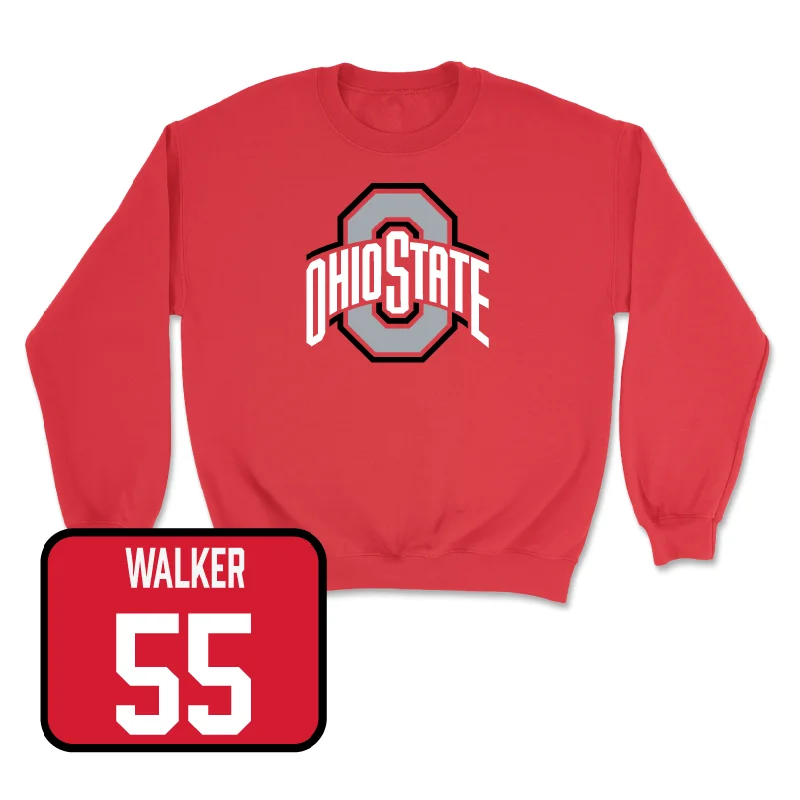 Personalized Basketball Jerseys For Holiday Season-Red Women's Basketball Team Crew - Eboni Walker