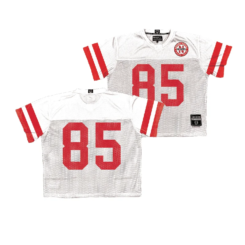 Custom Football Jerseys With Text & Logo-Nebraska Throwback Football Jersey  - Keelan Smith