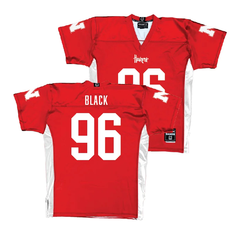 Football Jerseys For Youth Programs & Activities-Red Nebraska Football Jersey - Leslie Black