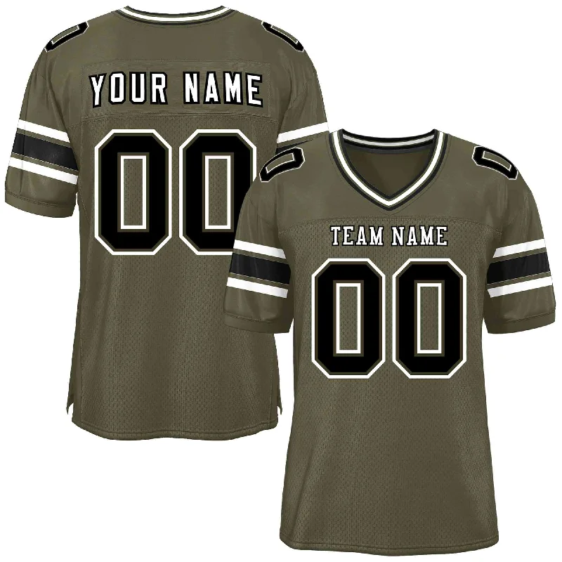 Custom Football Jerseys For Youth Competitions-Custom Olive Personalized Classic Authentic Football Jersey