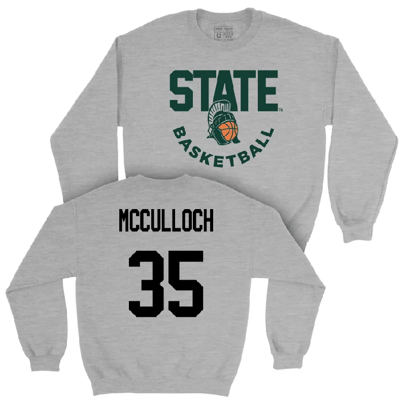 Basketball Jerseys With Custom Name Tags-Sport Grey Men's Basketball Helmet Crew   - Jesse McCulloch