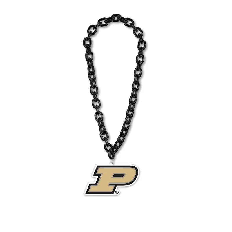 Custom Football Jerseys For Fundraising Events-Purdue Fan Chain Necklace