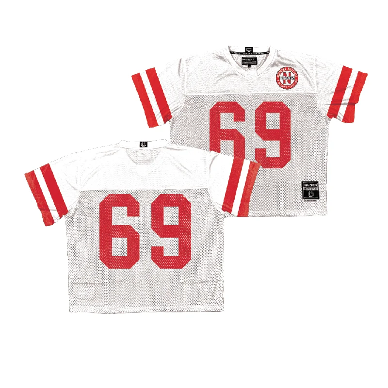 Personalized Football Jerseys For Families-Nebraska Throwback Football Jersey - Turner Corcoran