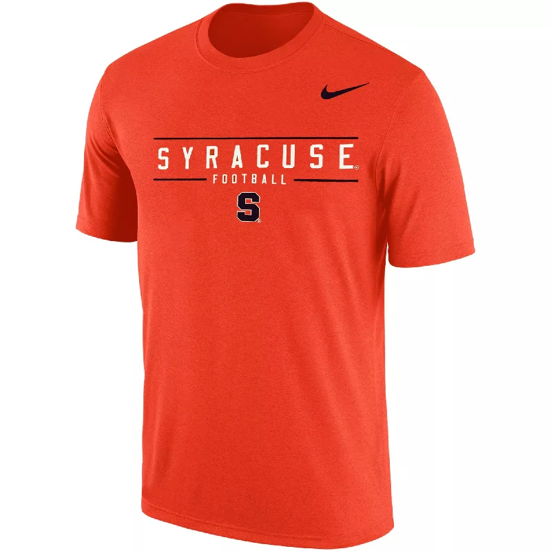 Custom Football Jerseys With Sponsor Logos-Nike Syracuse Football Dri-FIT Cotton Tee