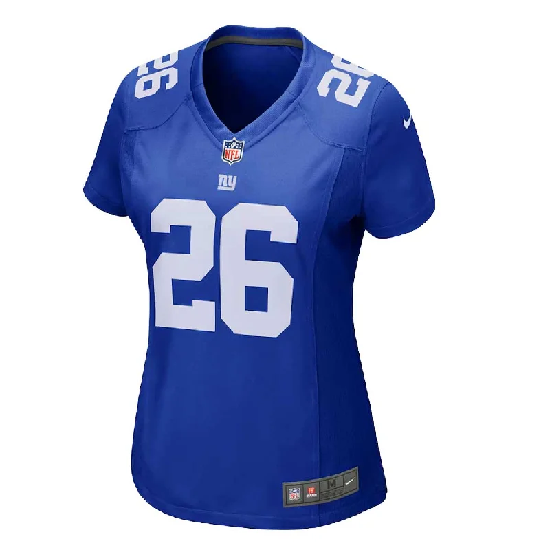 Personalized Football Jerseys For Alumni Teams-Fanatics - Women's New York Giants Saquon Barkley Game Jersey (67NW NGGH 8IF 2NA)