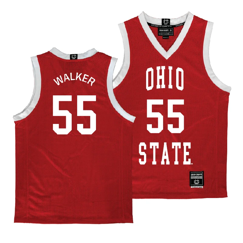 Custom Basketball Jerseys For Fans-Ohio State Women's Red Basketball Jersey - Eboni Walker