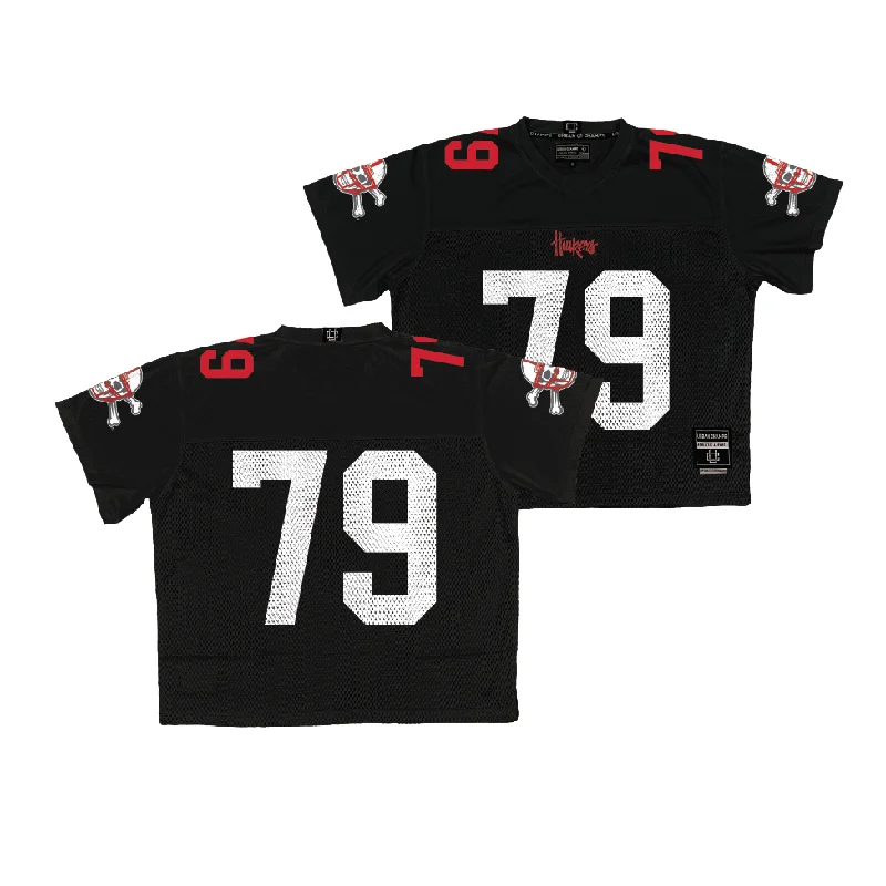 Personalized Football Jerseys For Team Traditions-Nebraska Throwback Black Football Jersey - Grant Seagren