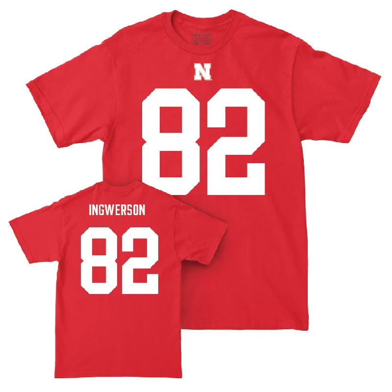 Football Jerseys With Embroidered Player Numbers-Nebraska Football Red Shirsey Tee  - Eric Ingwerson