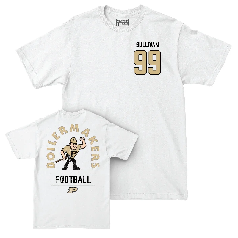 Custom Football Jerseys For Team Apparel Orders-Football White Mascot Comfort Colors Tee - Jack Sullivan | #99