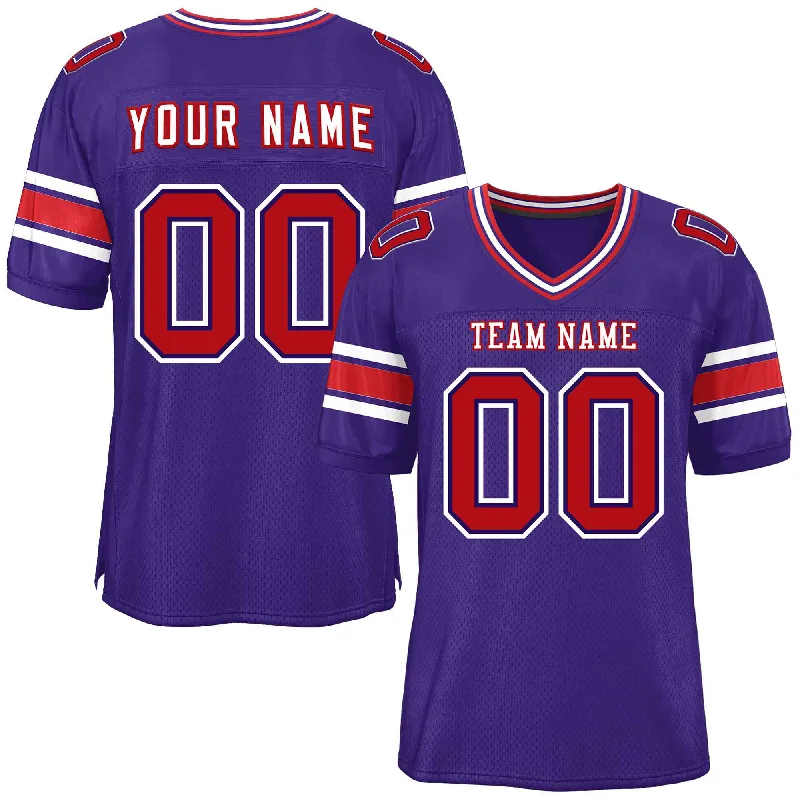 Personalized Football Jerseys For Community Teams-Custom Purple Personalized Classic Authentic Football Jersey