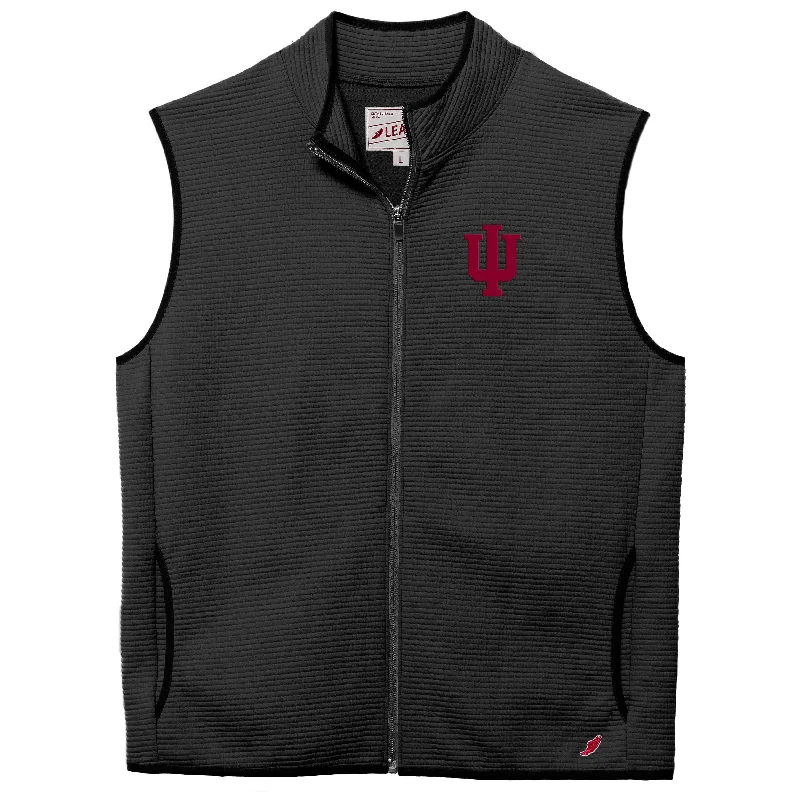 Football Jerseys With Custom Name Tags-Indiana Hoosiers Men's League Grey Summit Vest