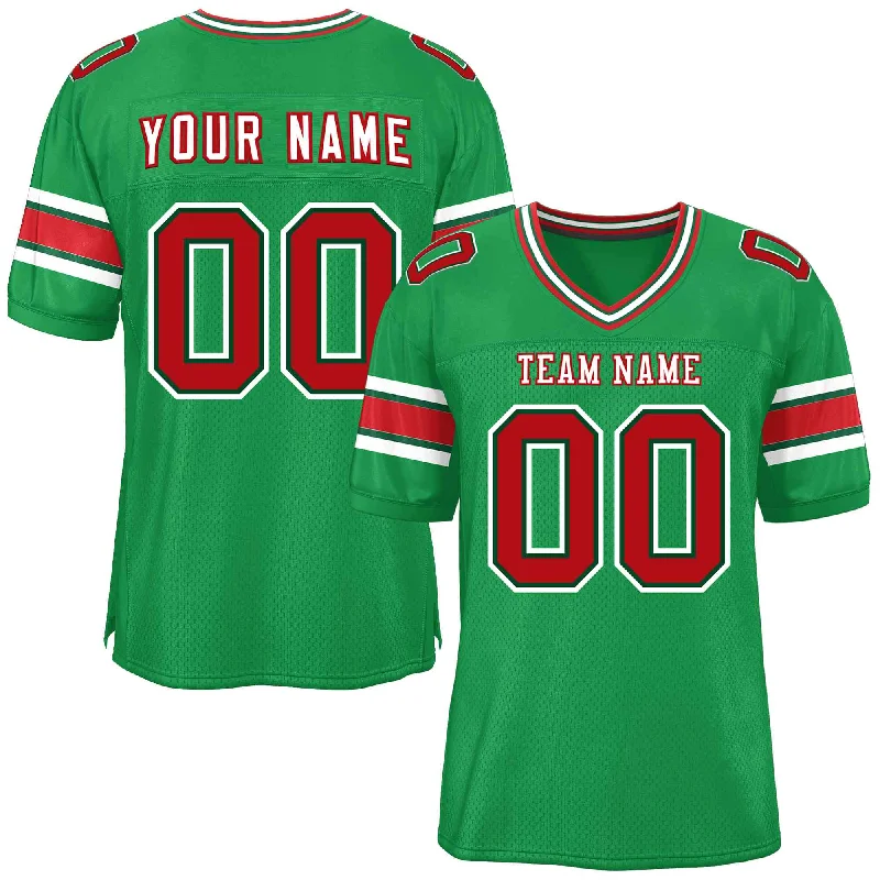 Personalized Football Jerseys For Tournament Winners-Custom Kelly Green Personalized Classic Authentic Football Jersey