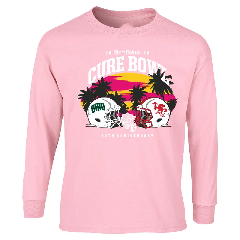 Personalized Football Jerseys For College Teams-Ohio Football StaffDNA Cure Bowl Pink Head-to-Head Shirt