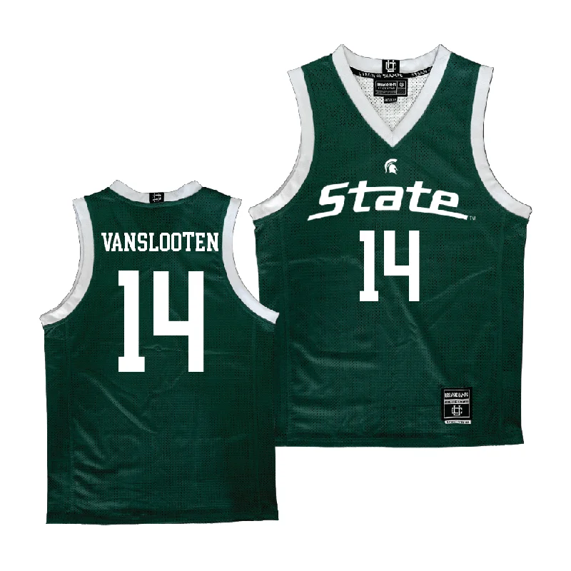 Personalized Basketball Jerseys For Group Custom Orders-Green Women's Basketball Michigan State Jersey  - Grace VanSlooten