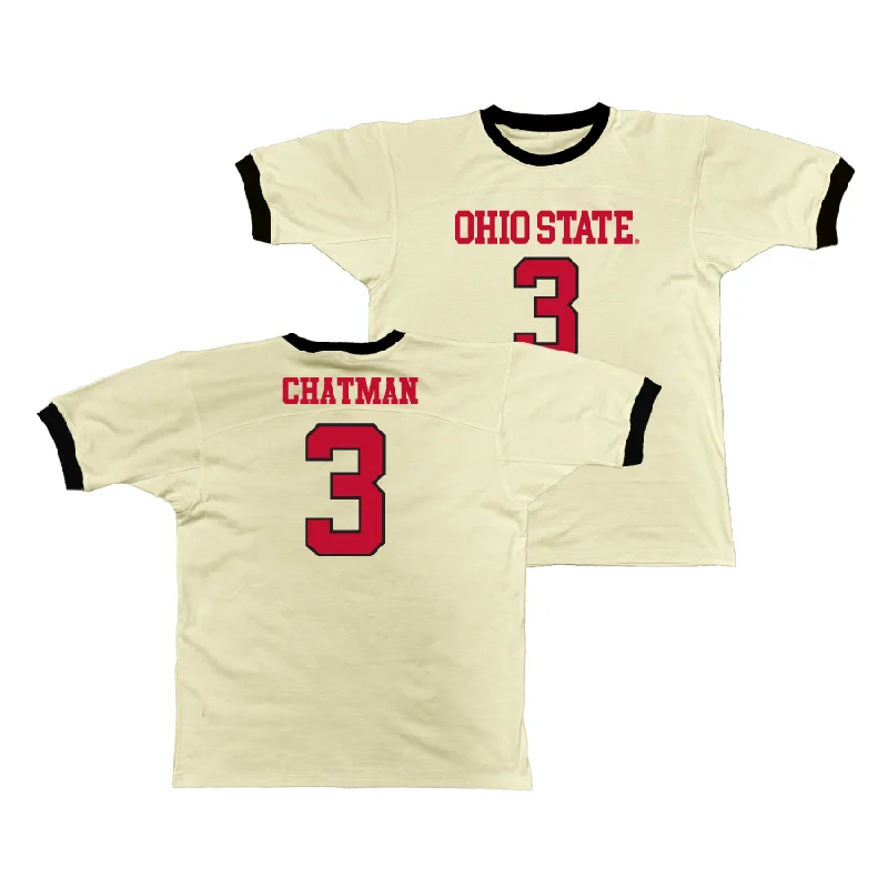 Basketball Jerseys For Personalized Team Apparel-Ohio State Retro Ringer Tee - Taison Chatman