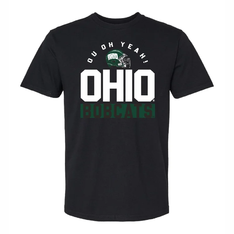 Football Jerseys For Local Rugby Clubs-Ohio Football OU Oh Yeah Helmet T-Shirt