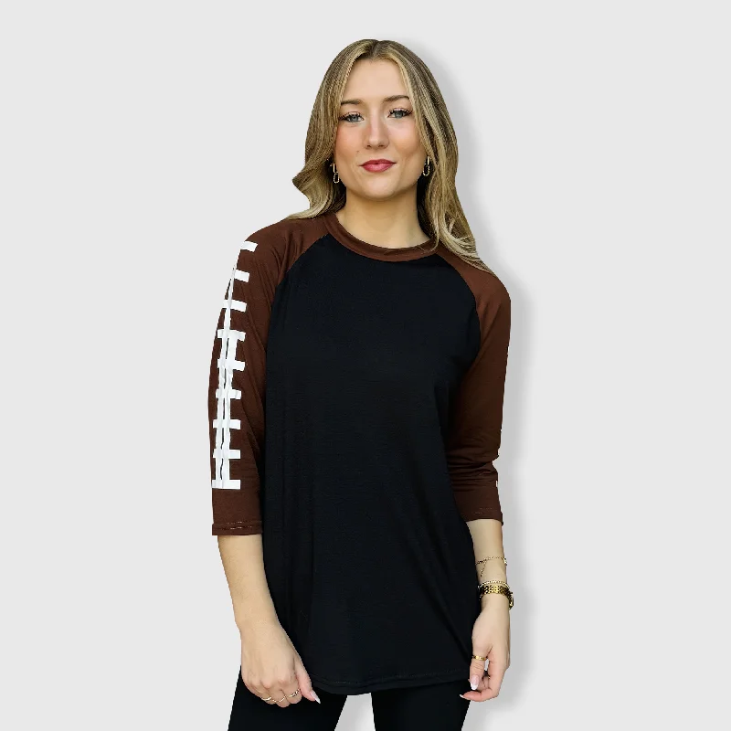 Personalized Football Jerseys For Tournament Winners-Football Sleeve Raglan Adult