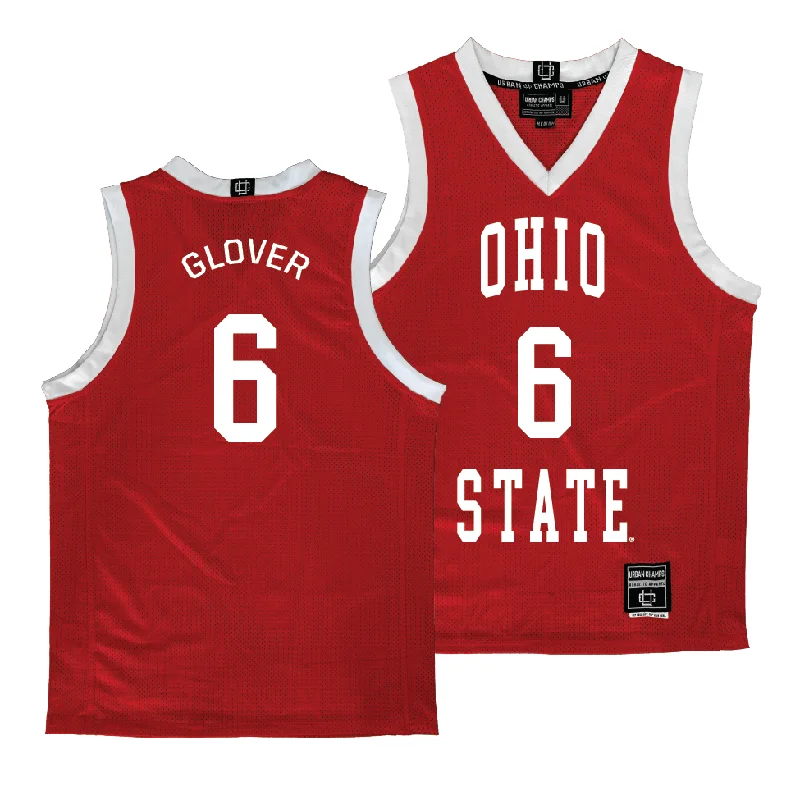 Custom Basketball Jerseys For Award Ceremonies-Ohio State Men's Red Basketball Jersey  - Ques Glover