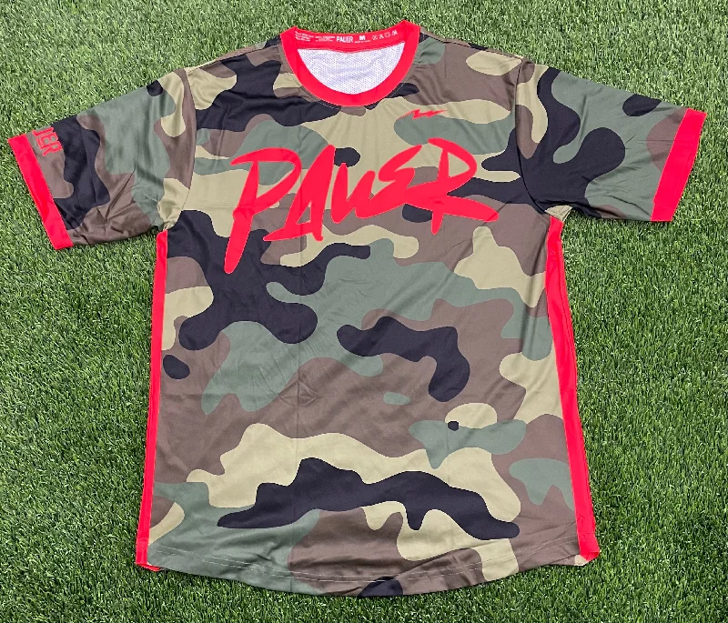 Basketball Jerseys For Sports Fundraisers-Pauer Camo Red Graffiti Jersey