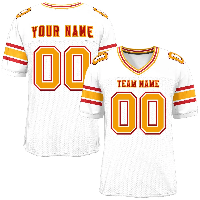 Football Jerseys For Professional Events-Custom White Personalized Classic Authentic Football Jersey