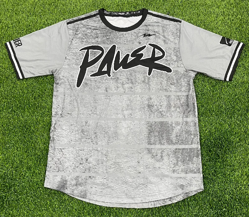 Personalized Basketball Jerseys For Team Traditions-Pauer Cement Grey/Black Graffiti Jersey