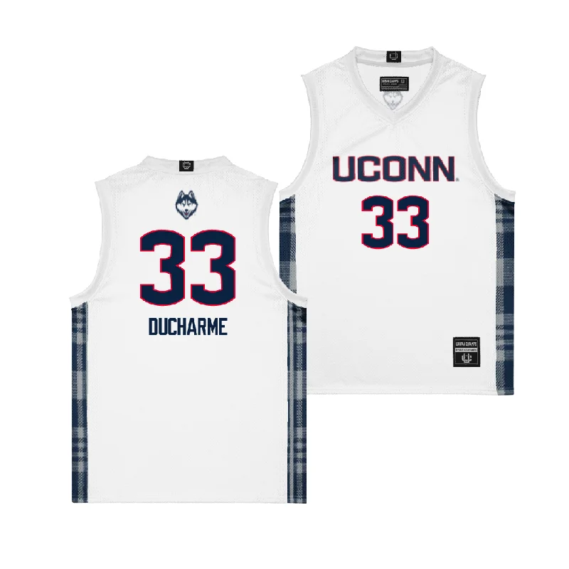 Custom Basketball Jerseys For Schools & Colleges-EXCLUSIVE: UConn Winter Edition Basketball Jersey - Caroline Ducharme | #33