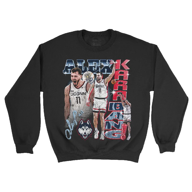 Basketball Jerseys With Custom Fabric-EXCLUSIVE RELEASE: Alex Karaban 90s Retro Black Crew