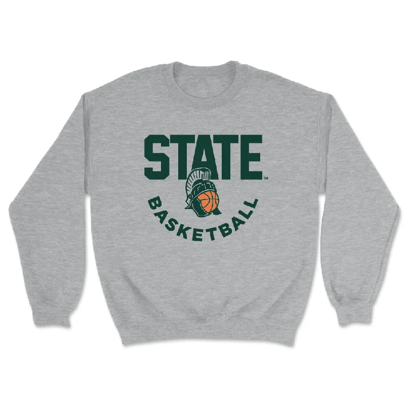 Basketball Jerseys For Official Team Apparel-Sport Grey Women's Basketball Helmet Crew - Jocelyn Tate