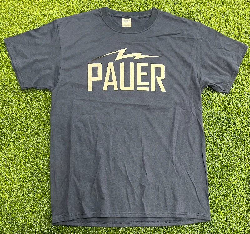 Basketball Jerseys For Special Team Events-Pauer Bolt Short Sleeve Navy Dry Fits