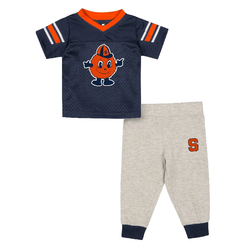 Football Jerseys For Sports Fundraisers-Colosseum Syracuse Infant Field Time Football Set