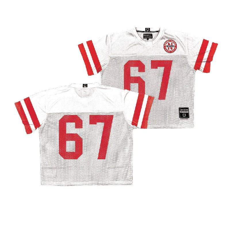 Personalized Football Jerseys For Tournament Winners-Nebraska Throwback Football Jersey - Joey Mancino