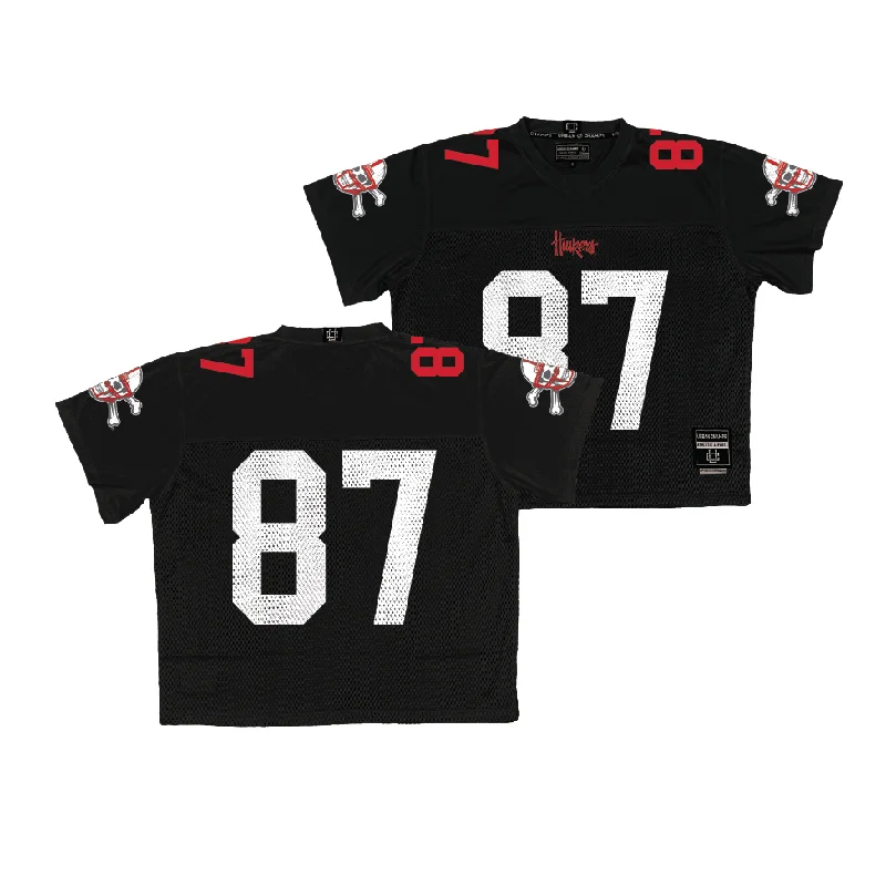 Personalized Football Jerseys For Birthday Gifts-Nebraska Throwback Black Football Jersey - Nate Boerkircher