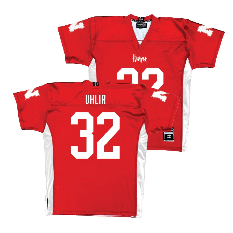 Personalized Football Jerseys For Player Gifts-Red Nebraska Football Jersey  - Trent Uhlir