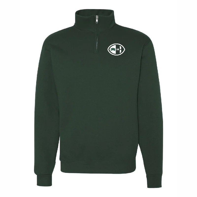 Personalized Football Jerseys For College Events-Ohio Bobcats Men's Football Logo Quarter-Zip