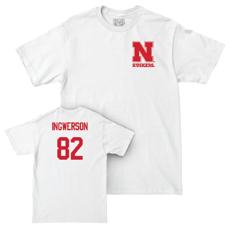 Football Jerseys With Custom Designs & Patterns-Football White Comfort Colors Tee  - Eric Ingwerson