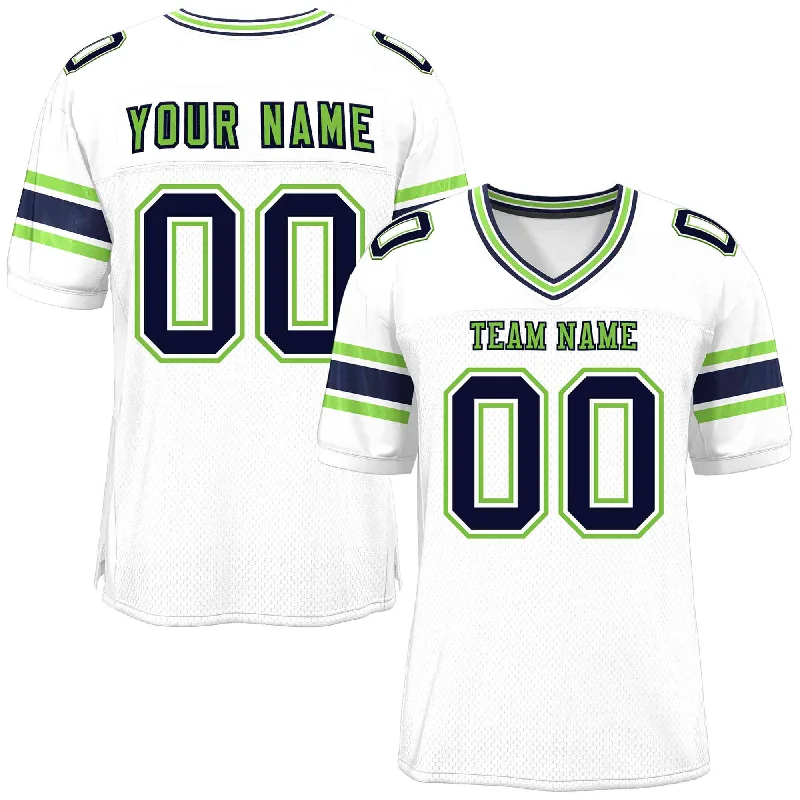 Personalized Football Jerseys For College Spirit-Custom White Personalized Classic Authentic Football Jersey