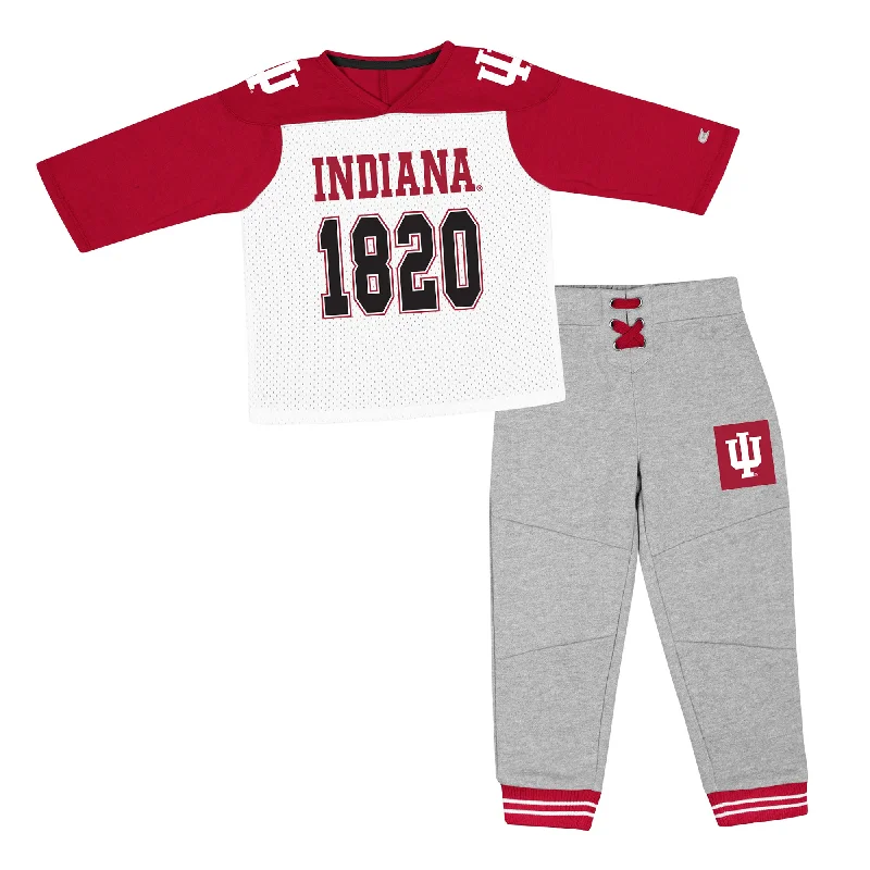 Custom Football Jerseys For Special Occasions-Indiana Hoosiers Toddler Football Set