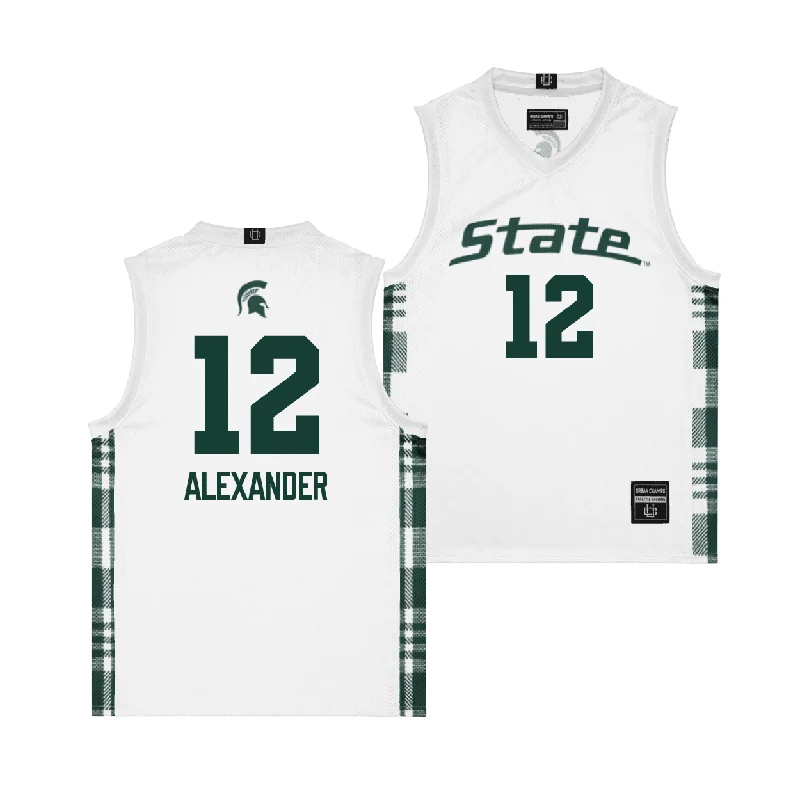 Personalized Basketball Jerseys For Player Participation-EXCLUSIVE: MSU Winter Edition Basketball Jersey - Isaline Alexander