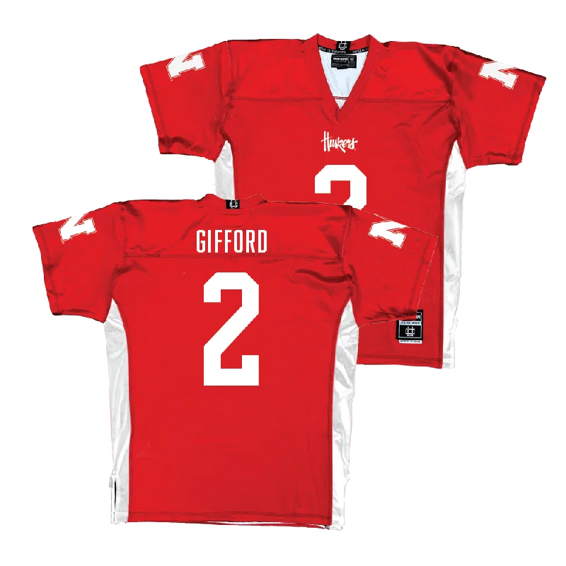 Football Jerseys For League Competitions-Red Nebraska Football Jersey - Isaac Gifford