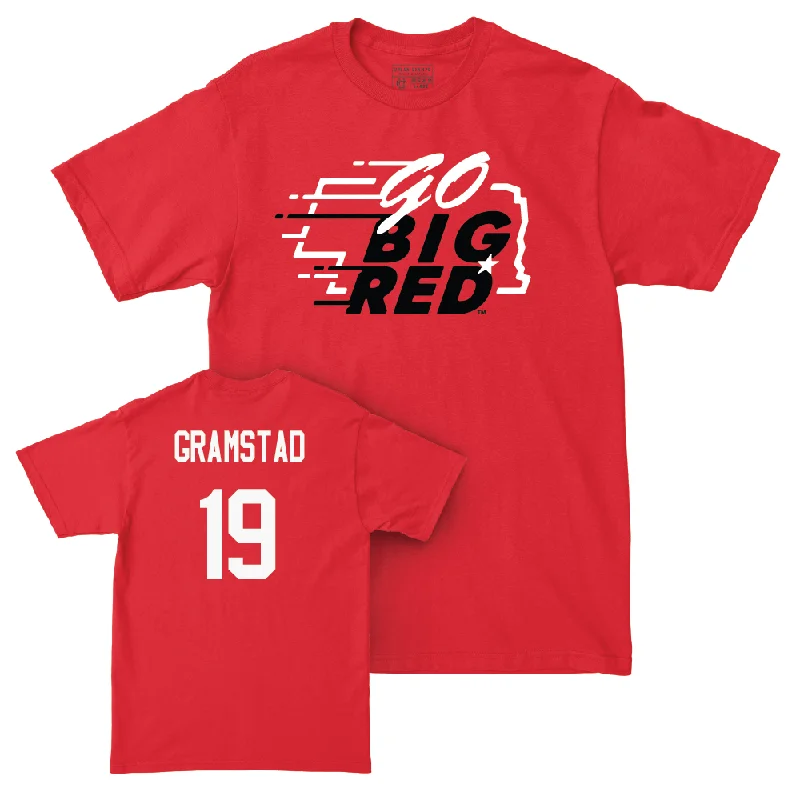 Personalized Football Jerseys For Holiday Season-Red Football GBR Tee  - Jalyn Gramstad