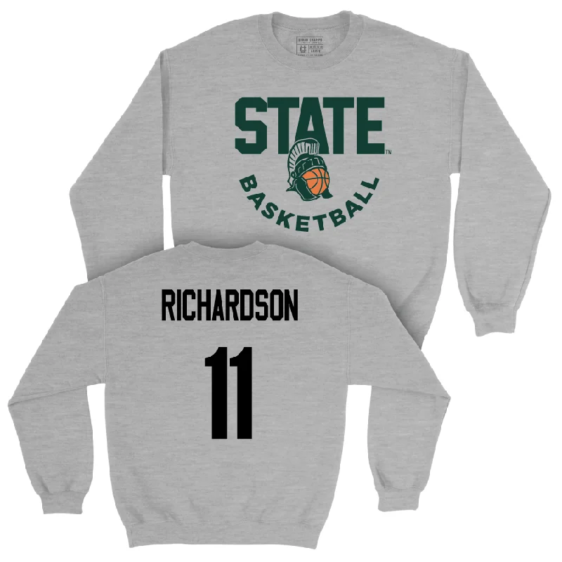 Basketball Jerseys For Team Anniversaries-Sport Grey Men's Basketball Helmet Crew   - Jase Richardson