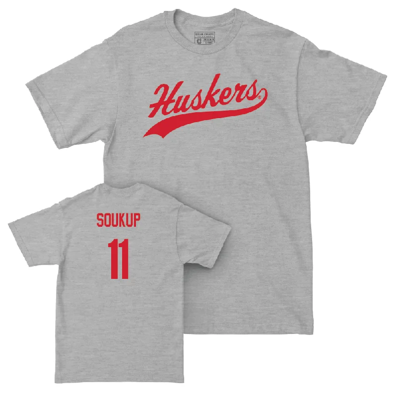 Football Jerseys For Official Team Apparel-Sport Grey Football Script Tee  - Bode Soukup