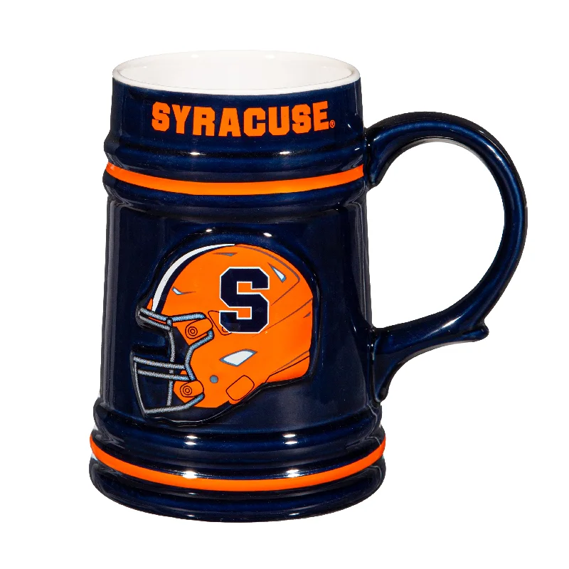 Football Jerseys For School Spirit Days-Evergreen Syracuse Football Helmet Stein